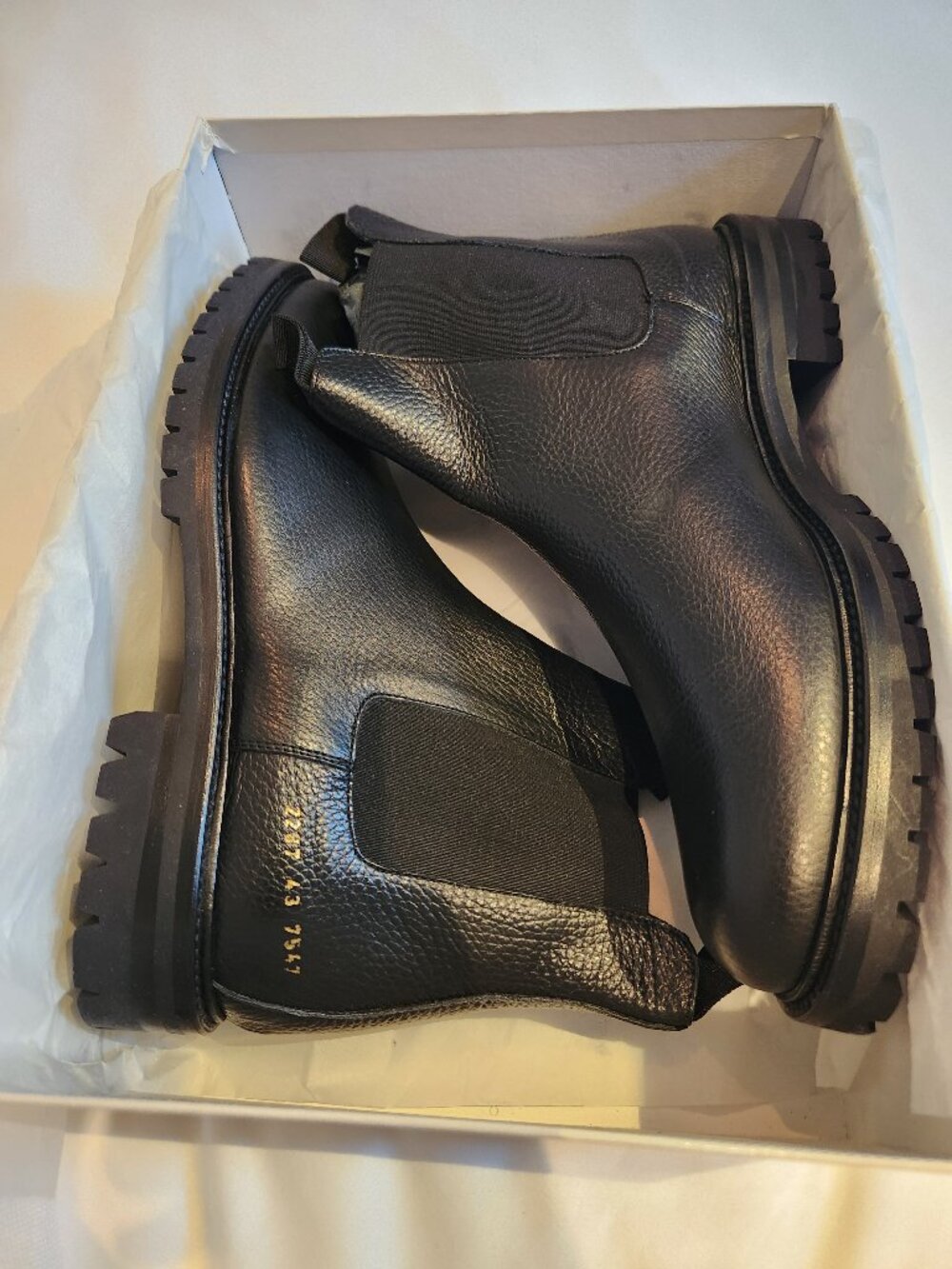 Black Common Project Winter Chelsea Boots